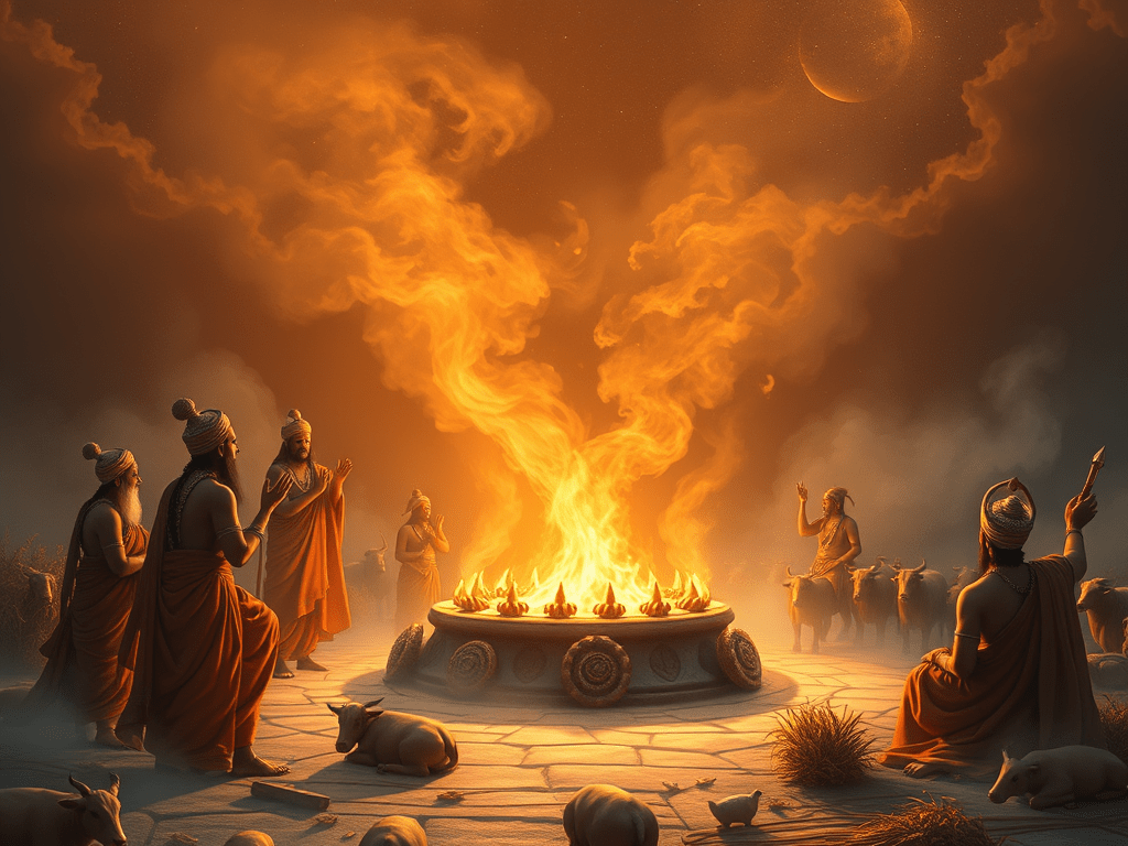 Agni : le feu sacré comme lumière intérieure et messager&nbsp;divin